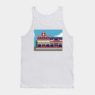 Queen Street Berry Red Building Historic Architecture Tank Top